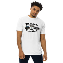 Load image into Gallery viewer, MUSCLE & CLASSICS Men’s white premium heavyweight tee