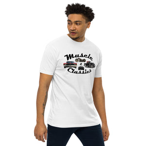 MUSCLE & CLASSICS Men’s white premium heavyweight tee